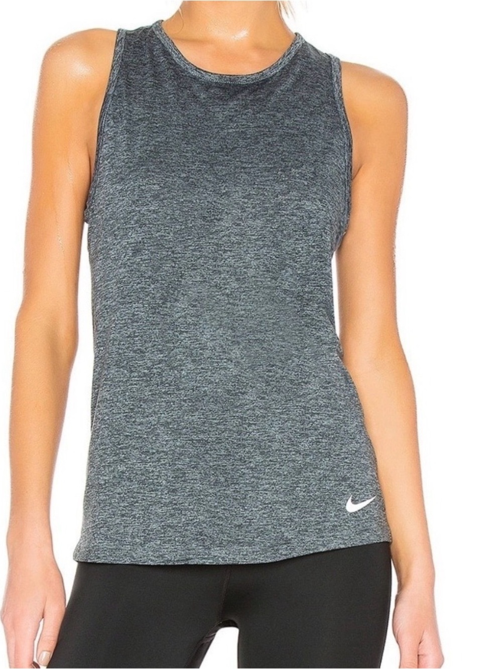 Nike Women's Dark Heather Gray Athletic Tank Top